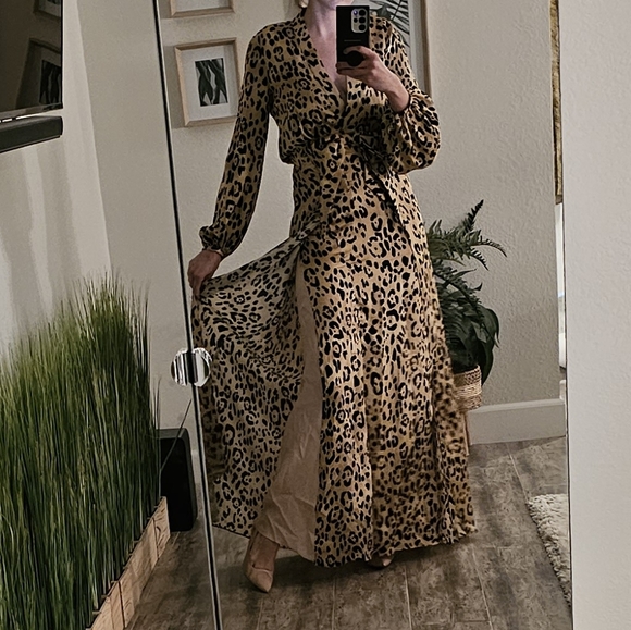 Temperley London Piera leopard-print silk gown us size 6 uk10 - Picture 2 of 15